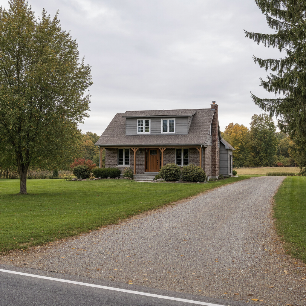 A calm single-family home exterior on a quiet Long Beach street, representing the household size and daily water use that decides how often a septic tank needs pumping
